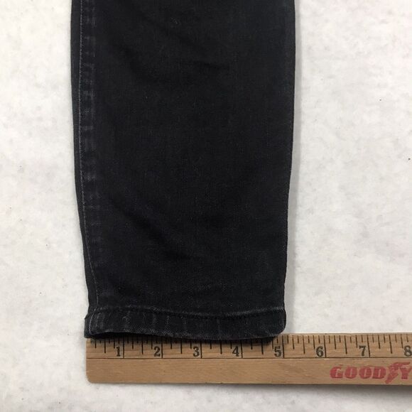 KUHL Black Jeans Women 14 Reg (33x30) Taper Stretch Denim Dark Academia Goth - Picture 14 of 16